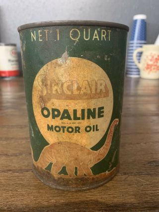 Sinclair Opaline Motor Oil Metal Quart Can