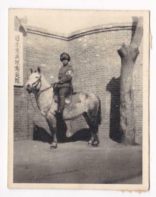 Wwii Japanese Kempeitai Military Police Horse Kyu - Gunto Photo Nanyuan Beijing