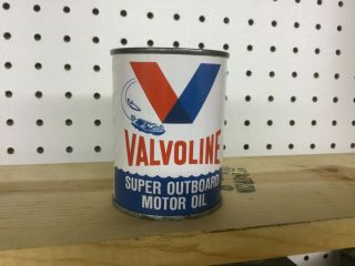 Vintage Full Valvoline Outboard Motor Oil Can Freedom Oil