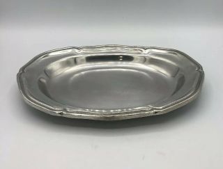 Wilton Rwp Armetale Pewter Ware Polished Queen Anne 10.  75 " Oval Plate/dish