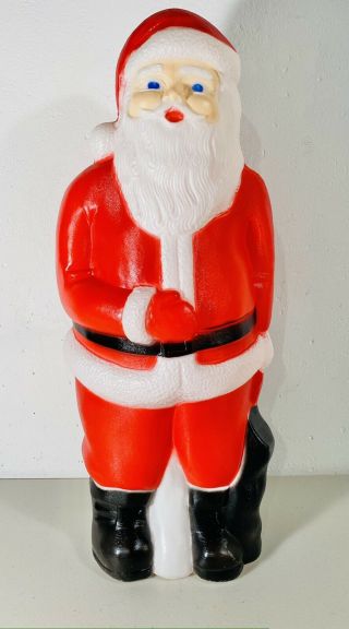 Vintage Union Products Inc 22 " Plastic Christmas Santa Claus Blow Mold Table Top