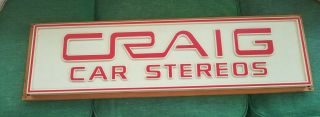 Vintage Craig Car Stereo Advertising Sign