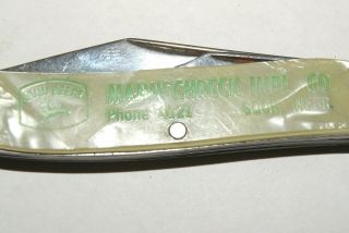 Vintage John Deere Mannschreak Implement Cook Nebraska phone 4121 pocket knife 3