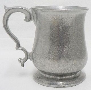 Vintage Wilton Pewter Mug Cup With Papers