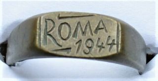 WW2 Battl.  US Army soldier ' s ring ROMA Trench Art 2