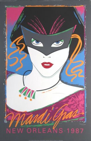 1987 Orleans Mardi Gras Poster By Maan - Numbered