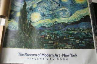 " Starry Night " By Vincent Van Gogh Museum Of Modern Art Ny 1985 Poster