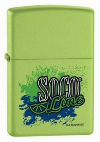 Rare Retired Southern Comfort Lime Zippo Lighter
