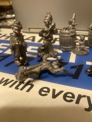 Vintage Pewter Hobo/Clown Musical Band Figurines - Set Of 8 2