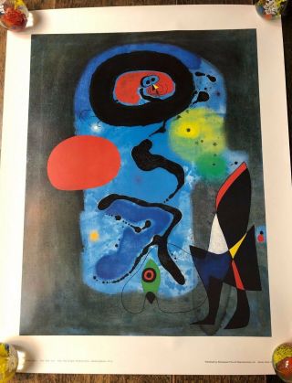 Joan Miro The Red Sun The Phillips Coll.  Sherwood Fine Art Print 28 " X 22 "