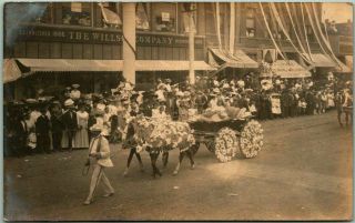 Bozeman,  Montana Rppc Postcard Parade Float / Willson Company Store View 1907