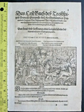 Petrarch,  Trostspiegel,  Joy And Hope Of A Long Life,  Hansweiditz,  Woodcut,  1584
