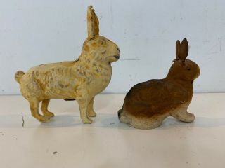 Vintage Possibly Antique Paper Mache Easter Bunny Rabbit Candy Container 2