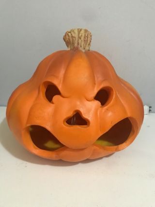 1995 Trendmasters Halloween Blow Foam Angry Light - Up Pumpkin Jack O 