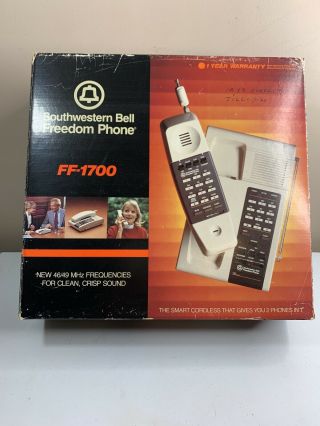 Vintage Southwestern Bell Freedom Phone Ff - 1700 Landline Complete