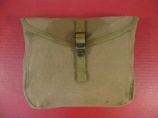Wwii Era Us Army M1928 Haversack Meat Can Or Mess Kit Pouch - Khaki - Xlnt 2