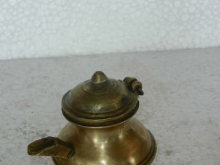 Old Brass Hand Casted Unique Shape Holy Water Pot / Lotta Rich Patina 2