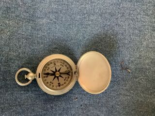 Vintage Wwii World War Ii U.  S.  Us Army Wittnauer Military Compass Field Gear