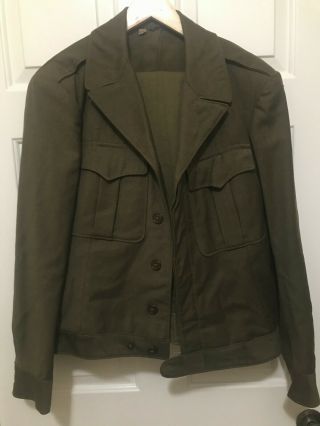 Ww2 Us Army Ike Jacket And Pants Od Wool Both Medium Size 40l 33w X 31l