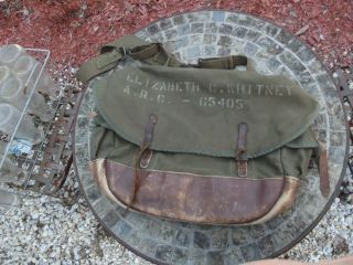Ww2 Wwii A.  R.  C,  Backpack,  Rucksack,  Has A Woman 