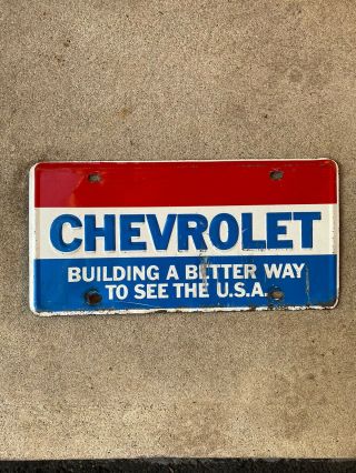 Vintage Chevrolet License Plate Building A Better Way To See The Usa