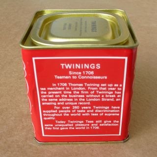 Vintage Twinings English Breakfast Tea metal tin box can advertising 8 oz 227g 2