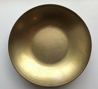 Jade Snow Wong Enamelware Copper Dish Plate In Gold Enamel 6 3/4 " Signed