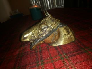 Vintage Ted Arnold Mid Century Heavy Brass Horse Head Stapler