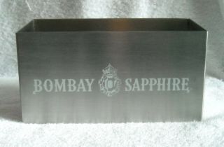 Bombay Sapphire Gin Heavy Metal Rectangular Box Napkin Holder Catch All