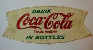 9 " Old Vintage 1960s Coca Cola Drink In Bottles Uniform Jacket Patch Christmas