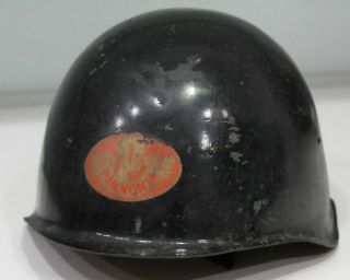 Ww2 ? Russian Helmet Ssh - 40 Shell With Black Colour Ussed By Bikers In Hungaria