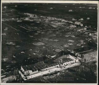 1944 Press Photo Destroyed Wwii Airbase & Planes After Bombing In Capua,  Italy