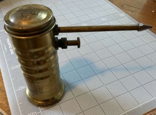 Vintage Eagle Brass No 66 Pump Oiler Oil Can Fixed Spout Finger Trigger