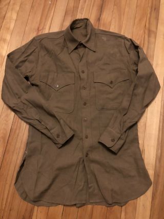 Ww2 Usmc Wool Field Dress Shirt Wwii Marine Okinawa Iwo Jima