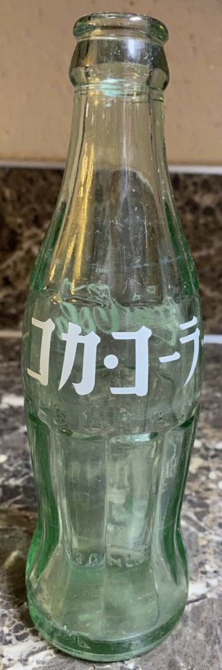 Japanese Coca Cola Coke Bottle 190ml Vintage 1960 Thick Glass 6 Y 64