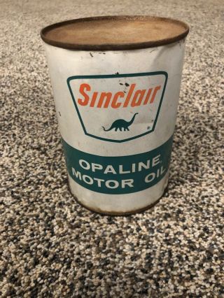 Vintage Sinclair Opaline Motor Oil Not Gas One 1 Quart Can