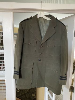 Vintage Wwii Us Navy Officers Jacket Green