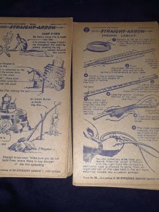 1949 - 1950 Nabisco Shredded Wheat Straight Arrow Injun - Uity Cards.  30 Assorted