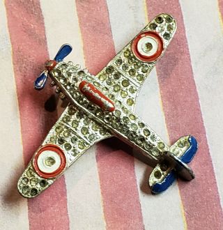 Wwii Us Army Air Force Sweetheart Pin Airplane