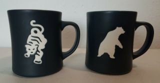 Starbucks Bear & Sumatra Tiger 2012 Coffee Mug Cup 16 Oz Set Of 2