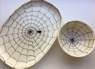 Eddie Bauer Spider Platter And Bowl