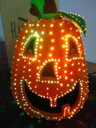 Avon Glowing Fiber Optic Pumpkin Halloween 2002