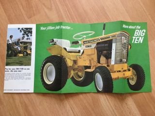 Vintage Allis Chalmers Big - Ten Tractor Brochure B - 10 Fold Out Htf