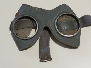 Ww2 German Luftwaffe Pilot Aviator Leather Goggles Glasses
