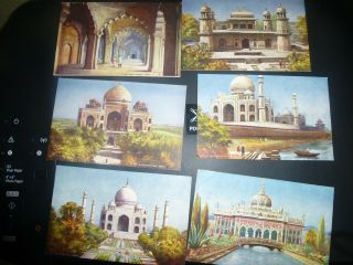 17 X Raphael Tuck Published India Topographical Artist Drawn Postcards C1905/10