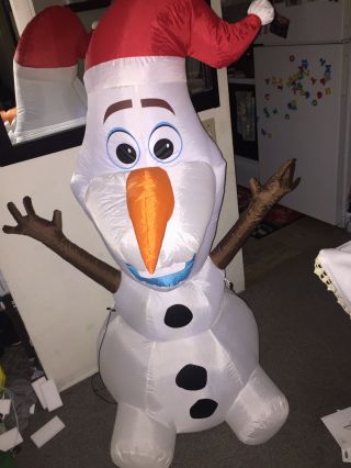 Gemmy 5 “disney Olaf Snowman Frozen Christmas Airblown Inflatable Light Blow Up