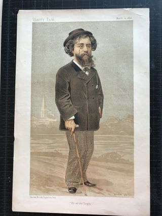 Vanity Fair Print 1893 Novelist Alphonse Daudet “he Wrote Sapho”