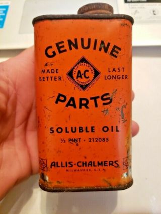 Vintage Allis Chalmers Soluble Oil Can
