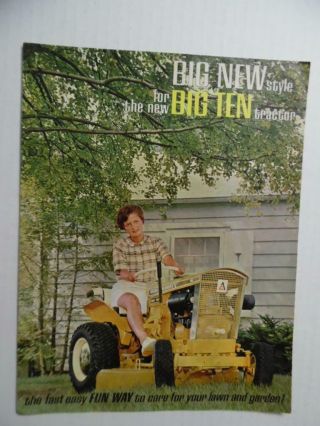 C.  1965 Allis Chalmers Big Ten Lawn Garden Tractor Brochure Vintage