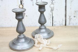 Pewter Candle Holders International Pewter Federal Colonial Form Vintage Age